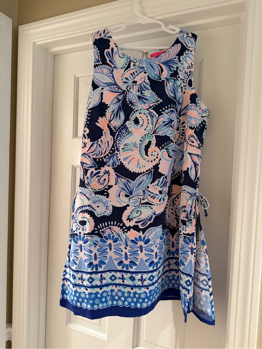 Lilly Pulitzer Navy Floral Tie-Waist Women’s Size 0 Dress